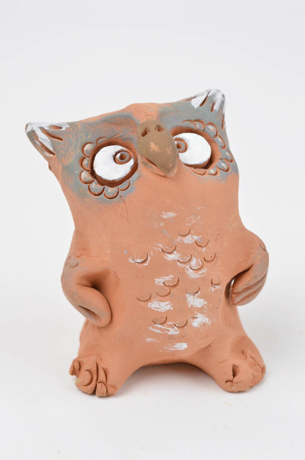 Figurita de cerámica artesanal elemento decorativo regalo original Lechuza foto 2