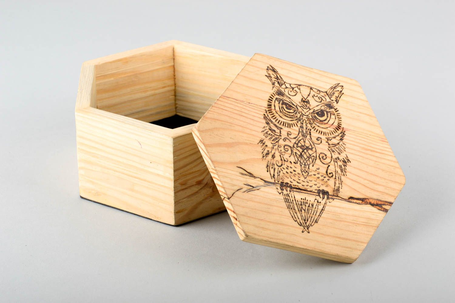 Handmade wooden box beautiful jewelry box home decoration ideas wood craft photo 1