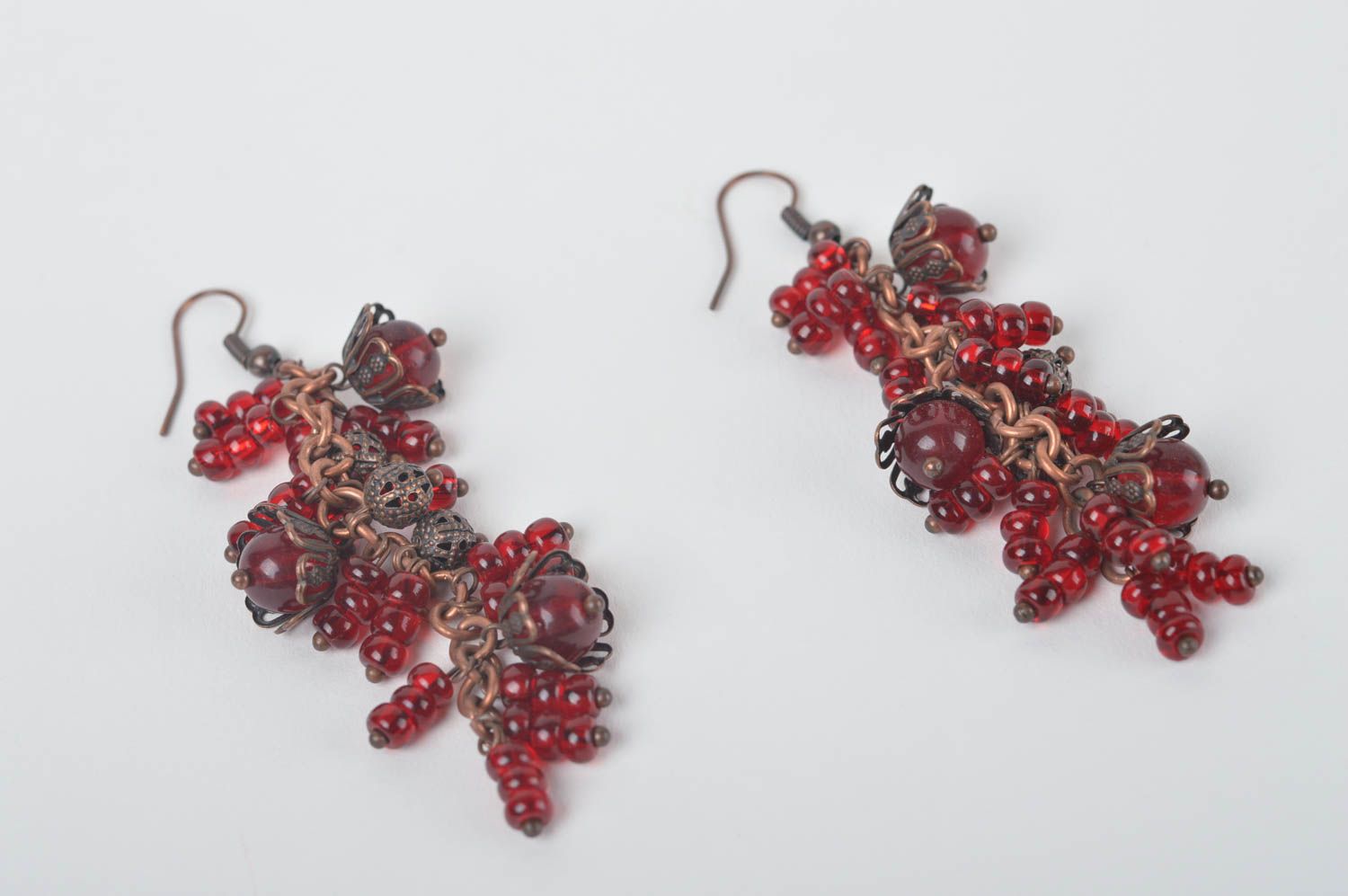 Stylish handmade beaded earrings woven earrings beautiful jewellery photo 2