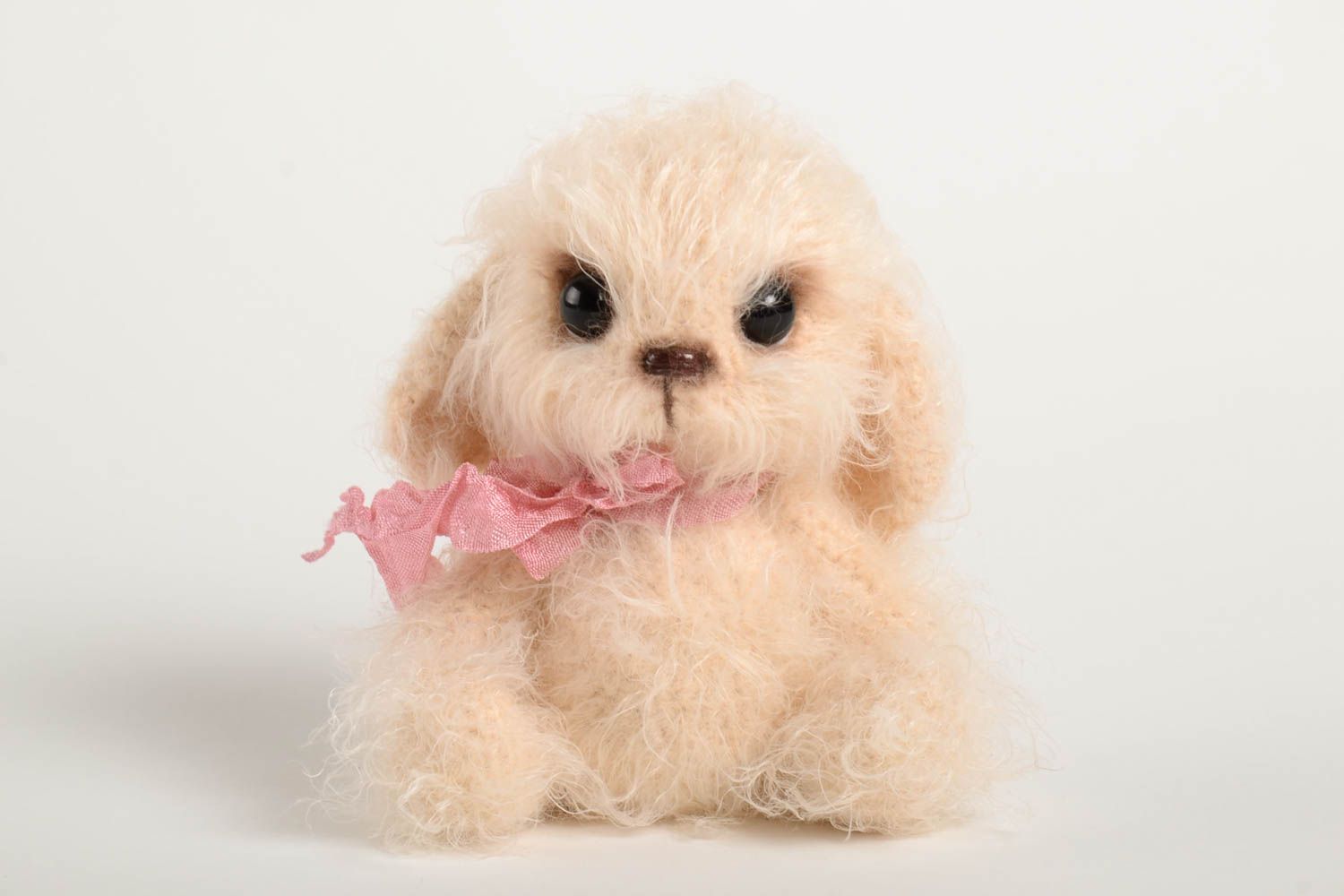 Jouet tricoté Lapin Peluche faite main petite au crochet Cadeau enfant photo 2