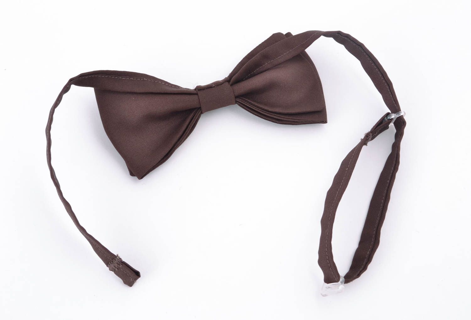 Brown fabric bow tie photo 3