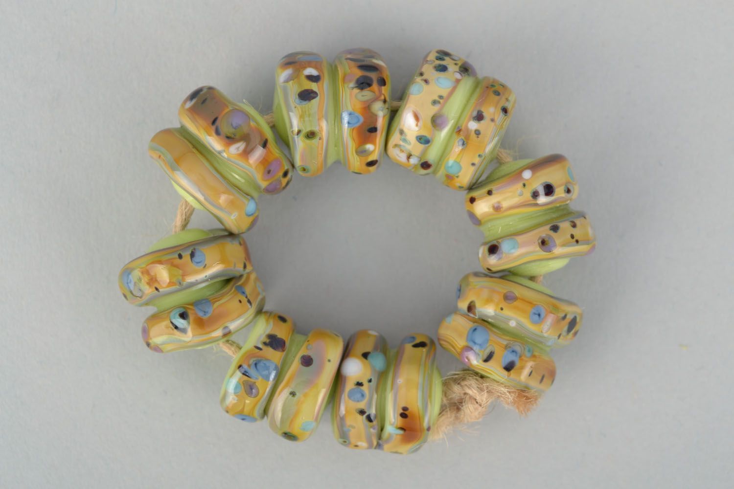 Glass beads for creation of a bracelet photo 1