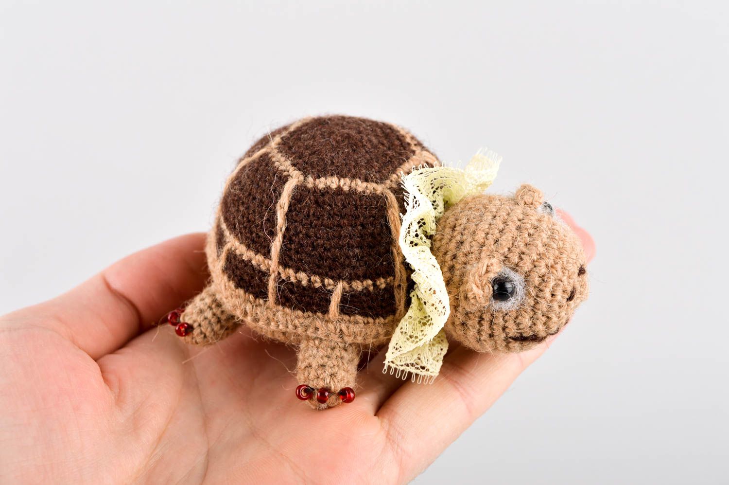 Unusual knitted soft toy handmade designer textile toy beautiful present photo 5