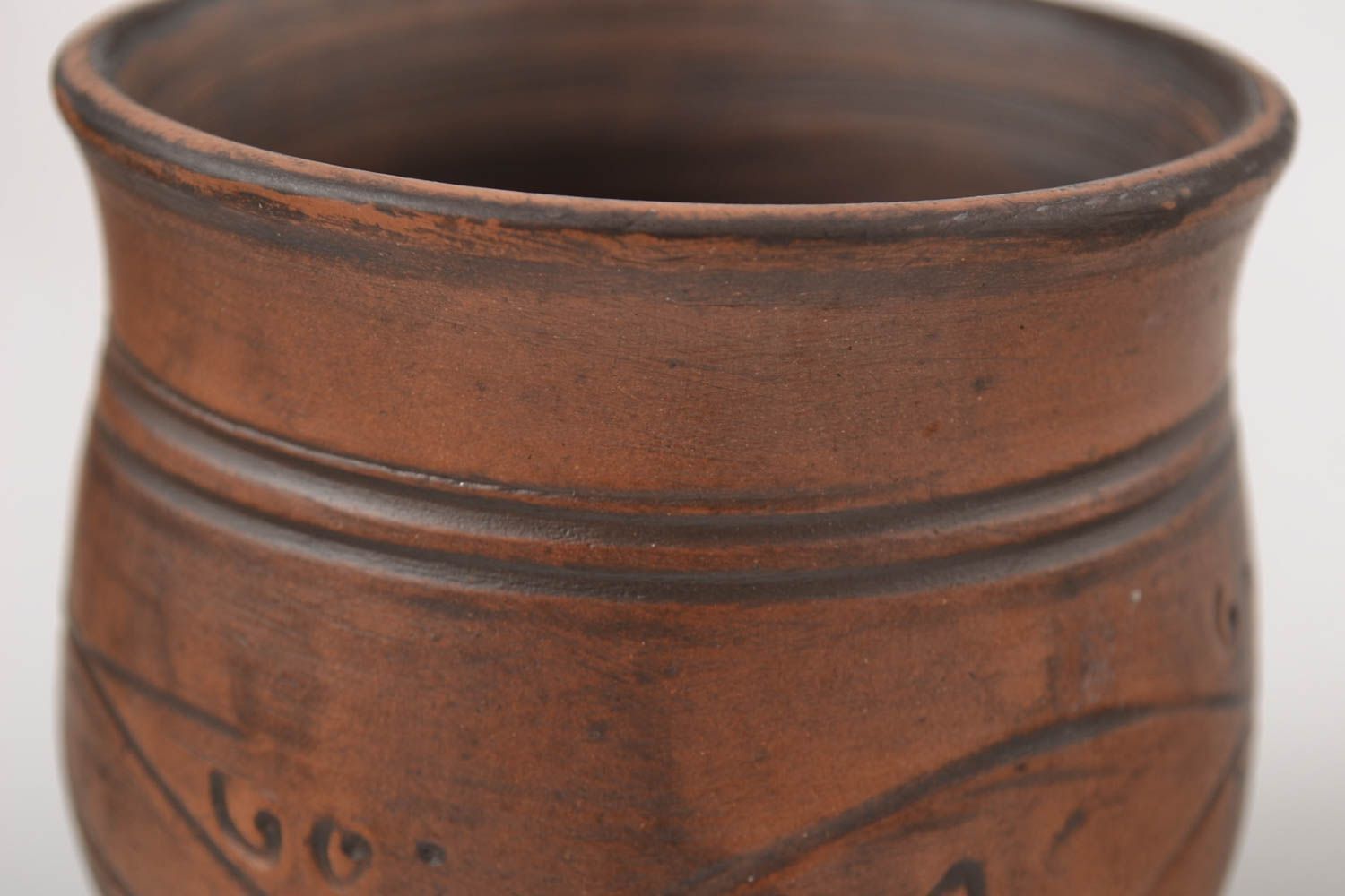 Handmade Becher aus Ton Keramik Geschirr Geschenk für Mann öko rein ethnisch foto 5
