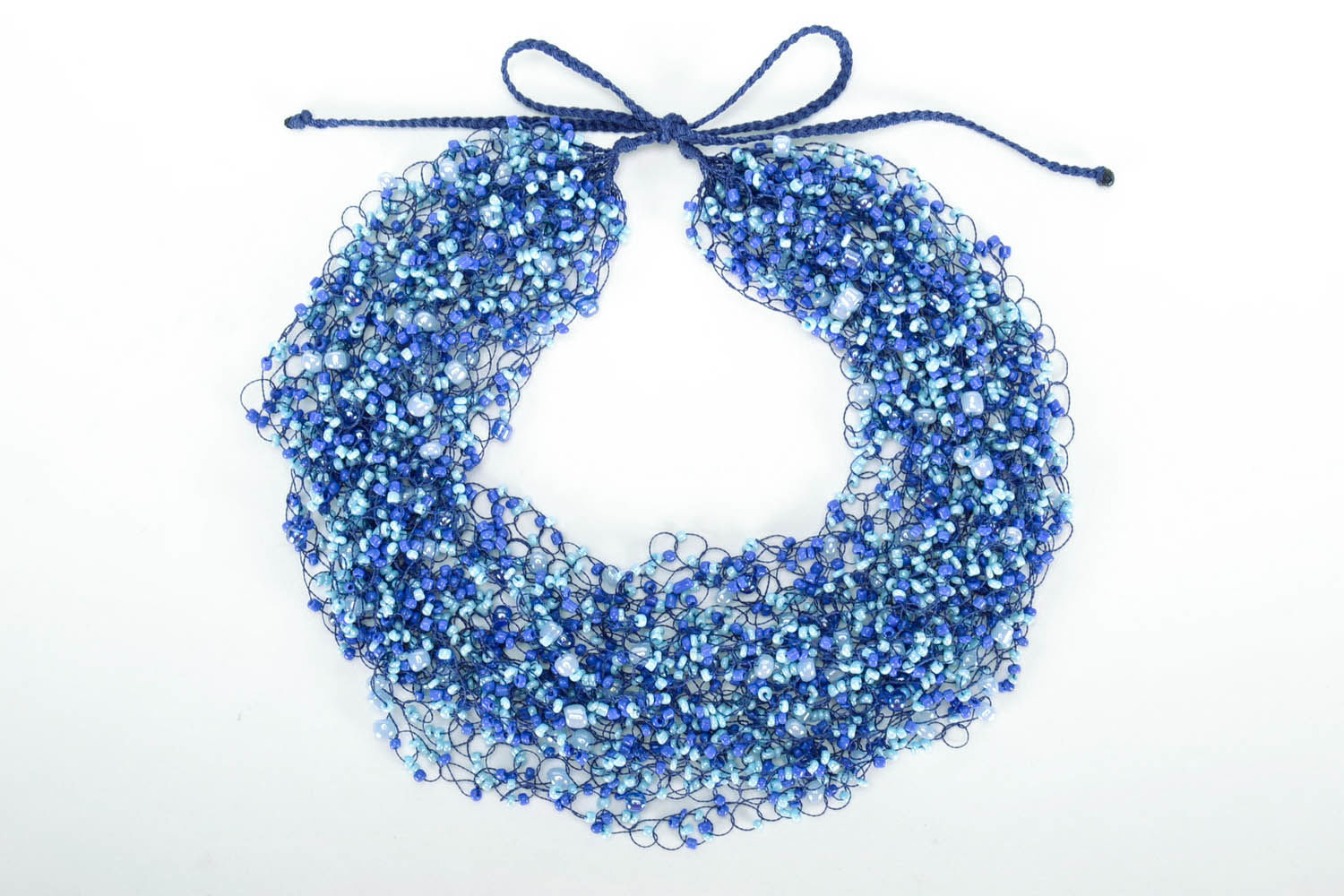 Necklace made of beads Jeans photo 3