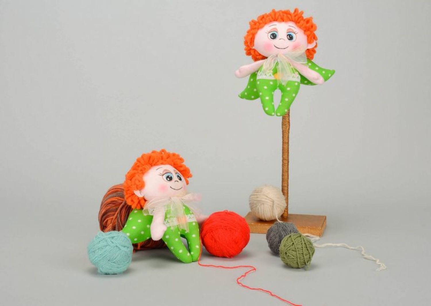 Soft toy Tilda doll Red-haired angels photo 1