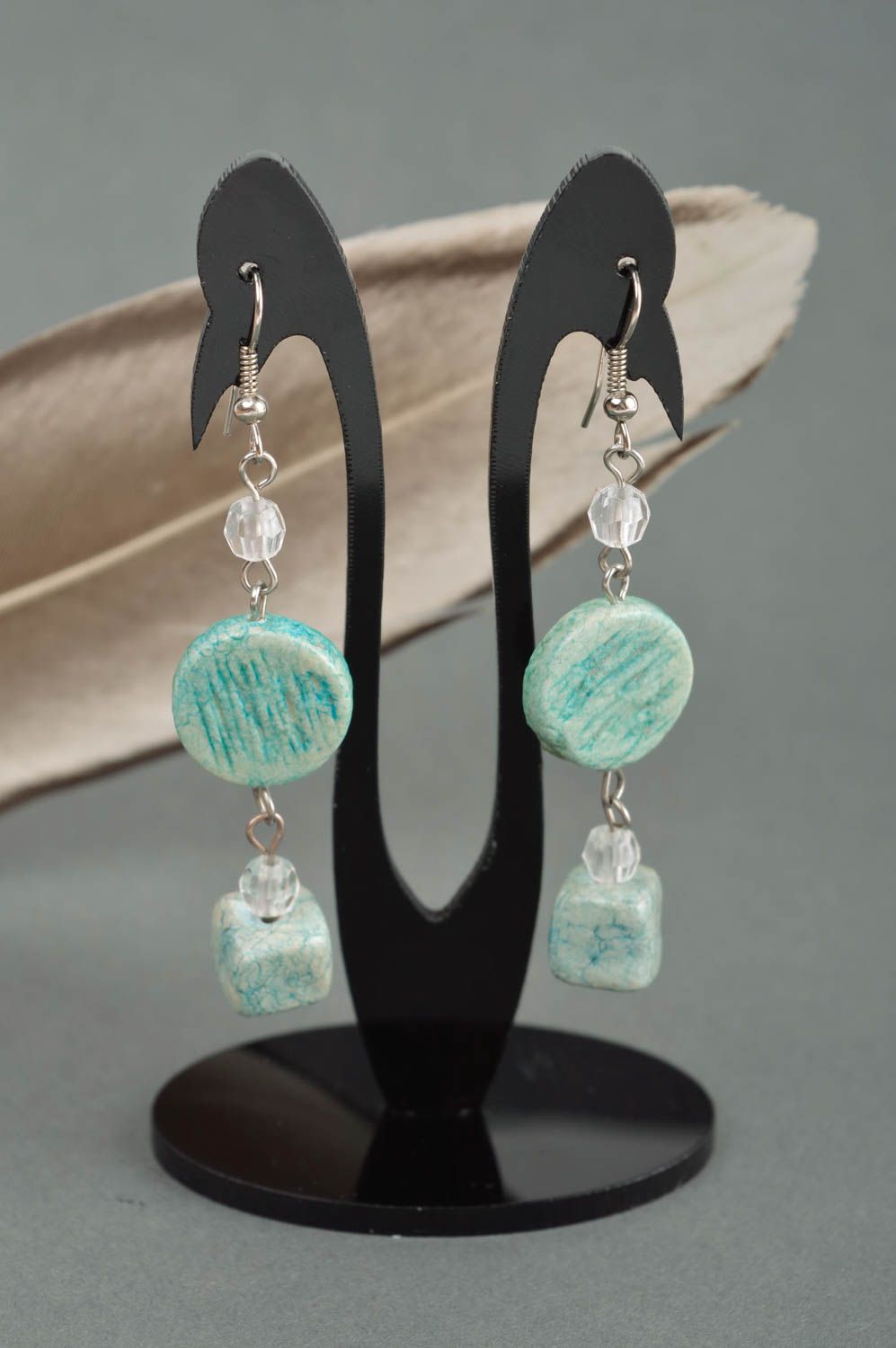 Beautiful handmade plastic earrings cool earrings design beautiful jewellery photo 1