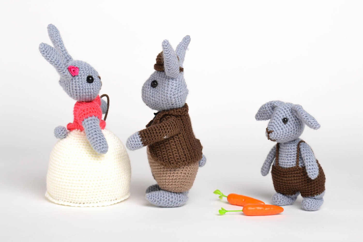 Peluches de animales hechos a mano juguetes tejidos regalos originales  foto 5