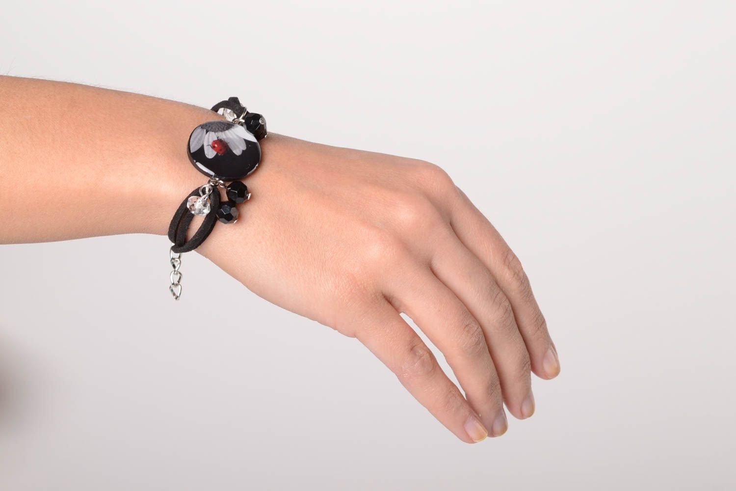 Handmade decoupage bracelet trendy jewels designer gift fashionable accessory photo 3