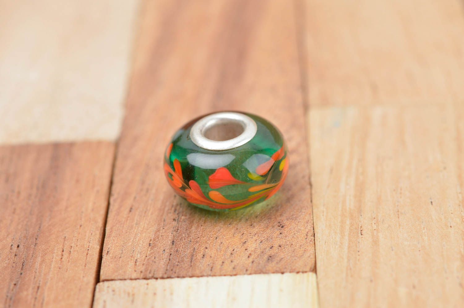 Cuenta artesanal de cristal verde fornitura para manualidades souvenir original foto 2