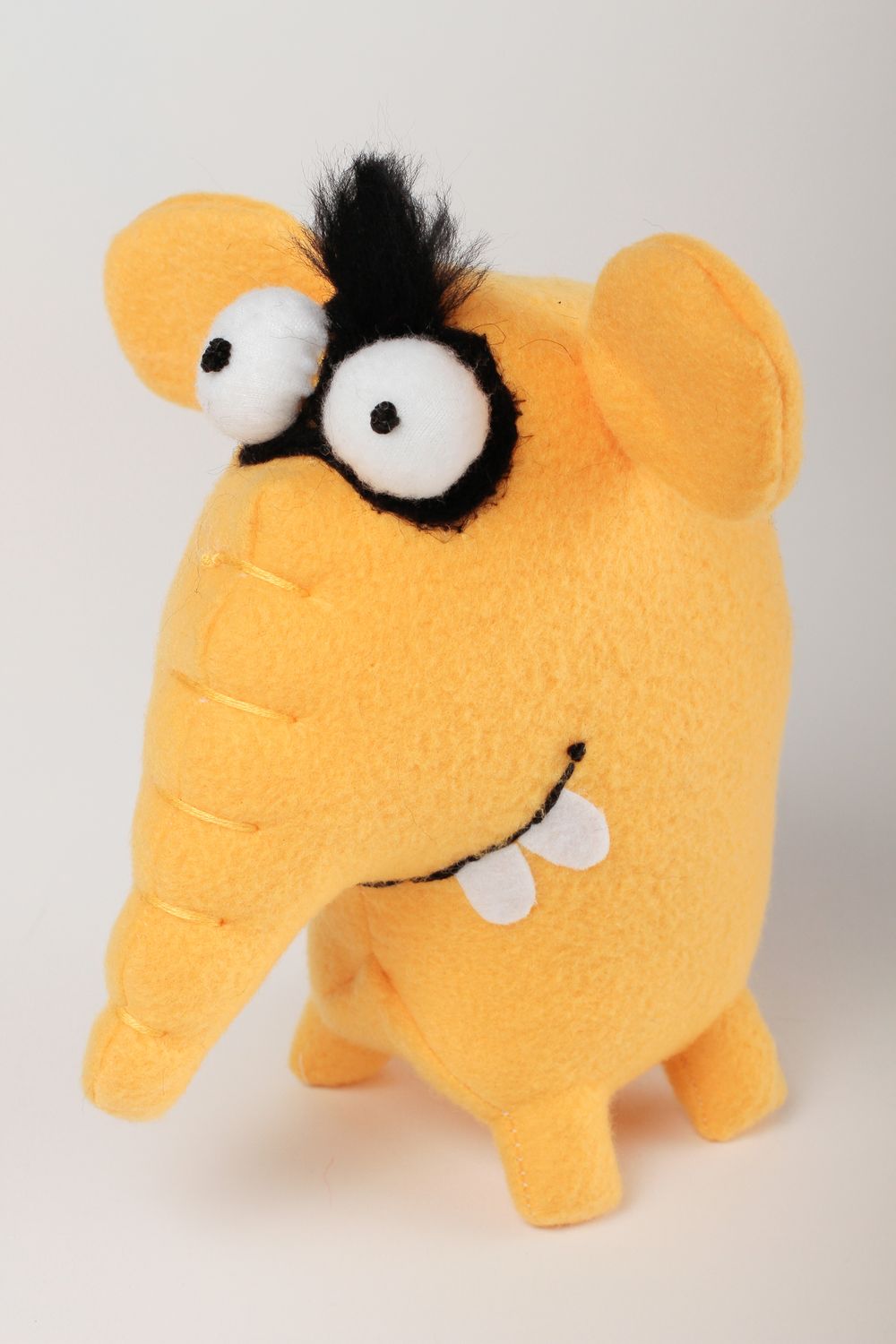 Handmade yellow soft toy unusual designer toy cute beautiful toy for kids photo 4