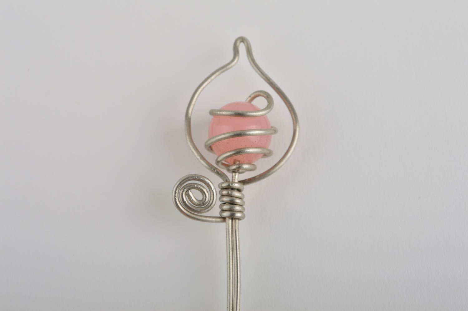 Handmade Haar Nadel in Rosa Schmuck für die Haare Accessoire für Frauen foto 3