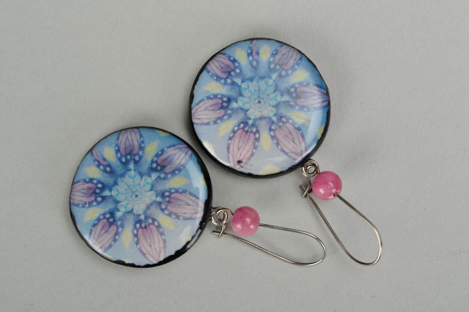Handmade earrings Lilac Paradise photo 2