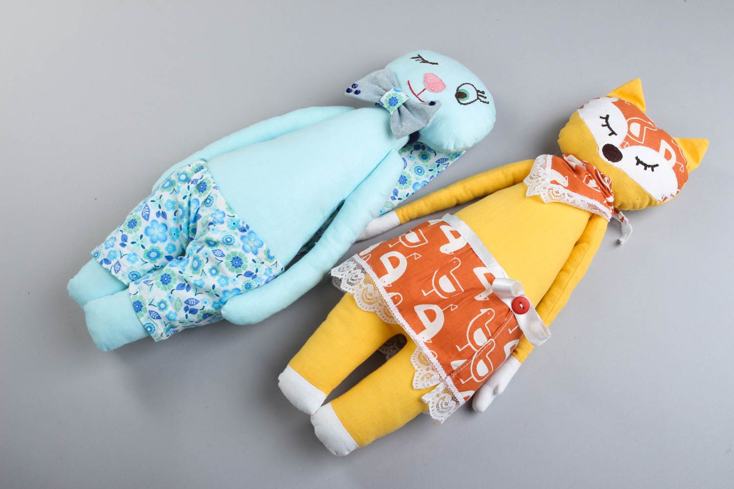 Beautiful handmade soft toy childrens toys 2 pieces birthday gift ideas photo 1