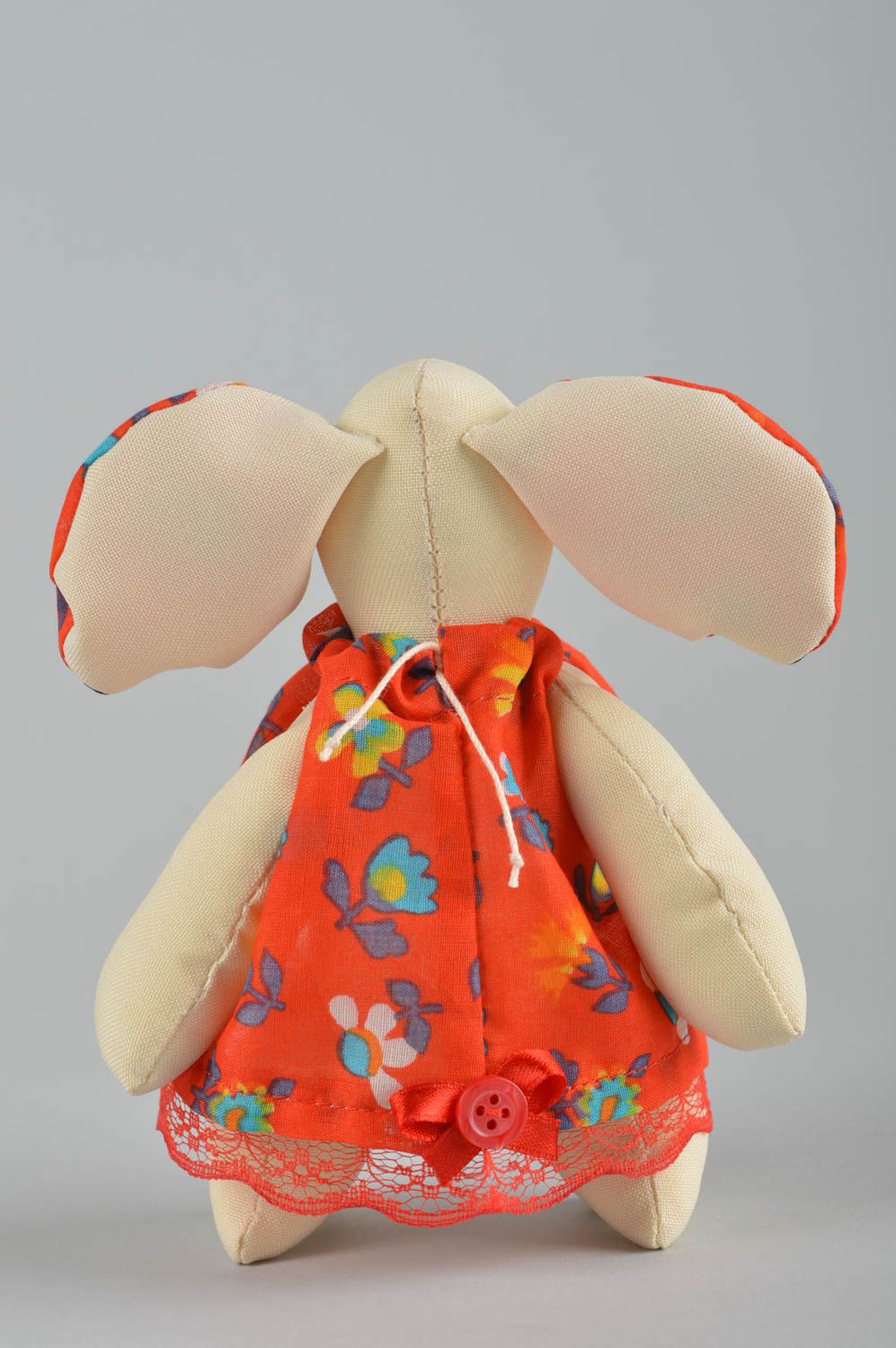 Игрушка ручной работы игрушка слон мягкая игрушка в оранжевом платье милая фото 5