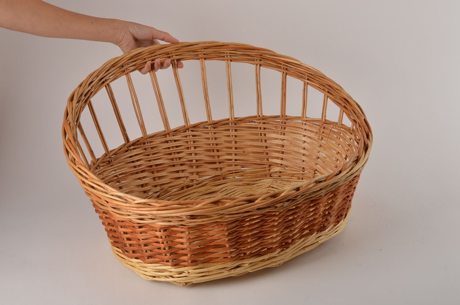 Handmade designer woven basket stylish interior element basket for animal photo 4