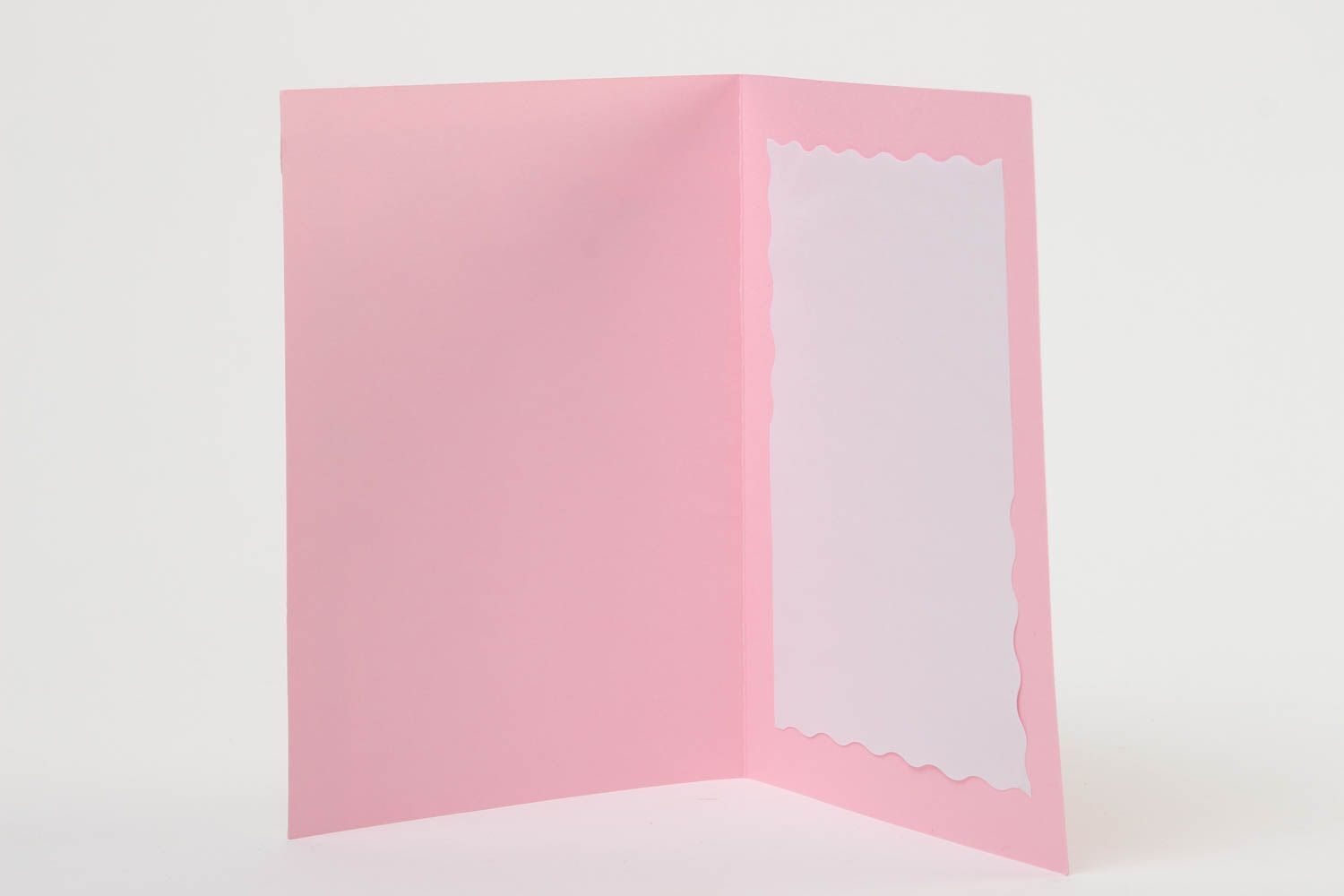 Tarjeta de felicitación postal hecha a mano rosada con flores regalo original foto 3