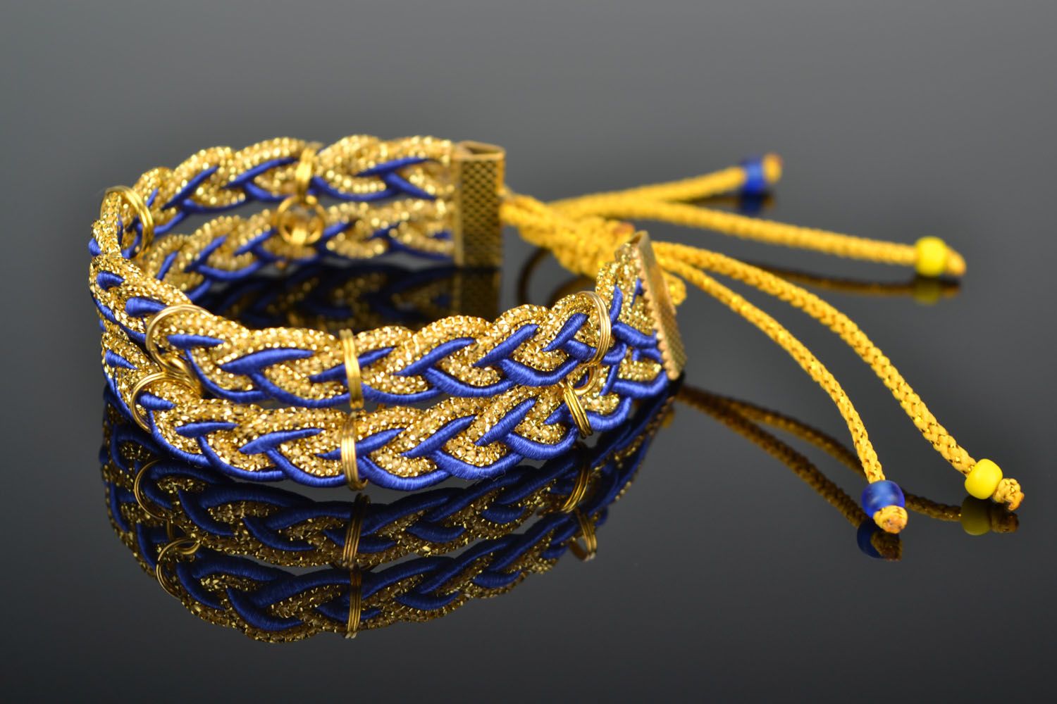Bracelete em cor amarelo-azul  foto 1