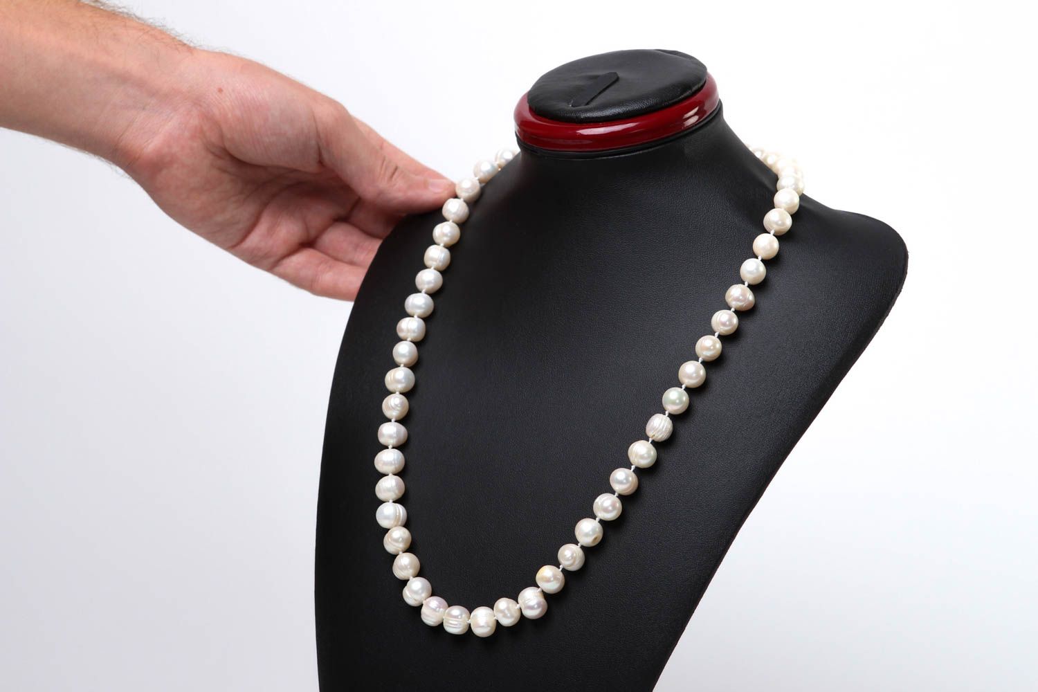 Handmade necklace pearl necklace designer jewelry womens accessories gift ideas photo 5