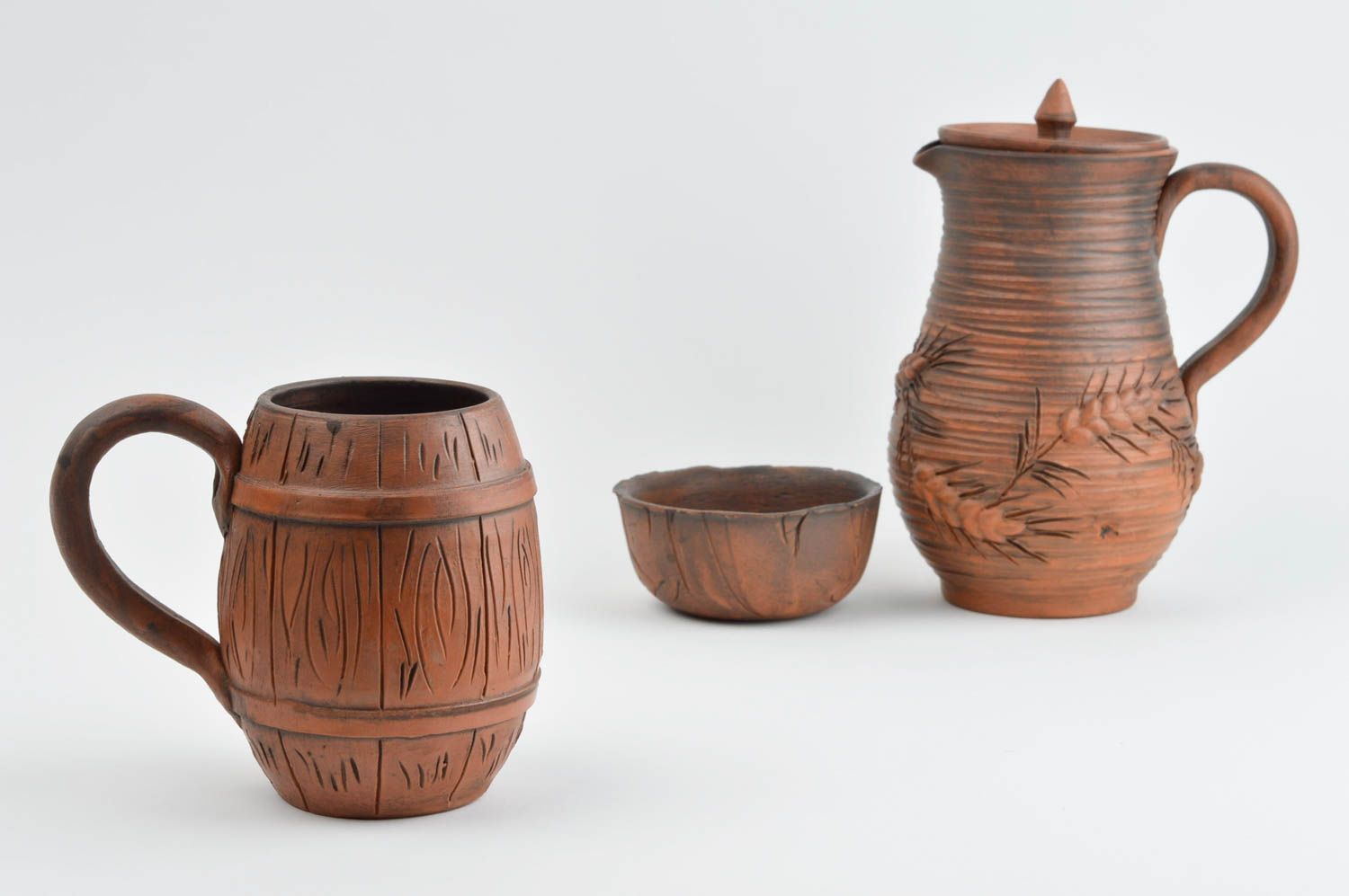 Гончарные изделия ручной работы керамический кувшин посуда из керамики фото 2