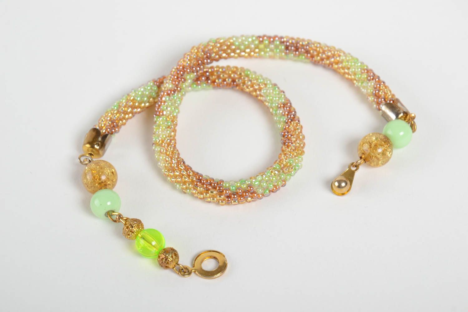 Two-row handmade beaded cord bracelet double wrap wrist bracelet gifts for her photo 4