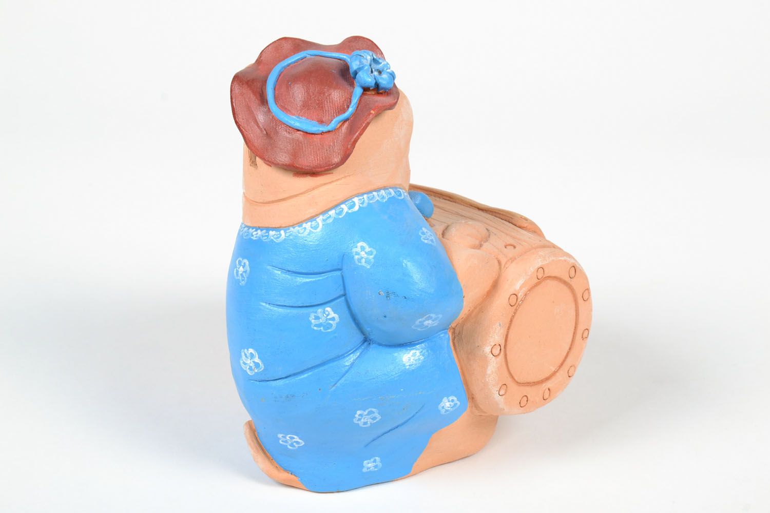 Clay money box in the shape of pig photo 4