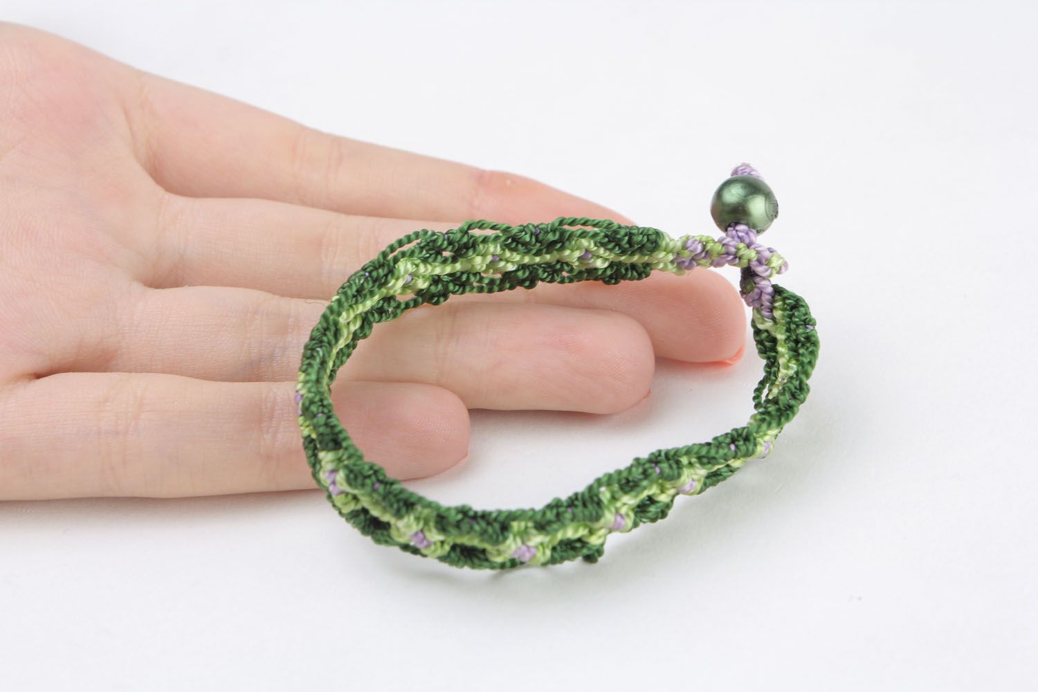 Green friendship bracelet photo 5