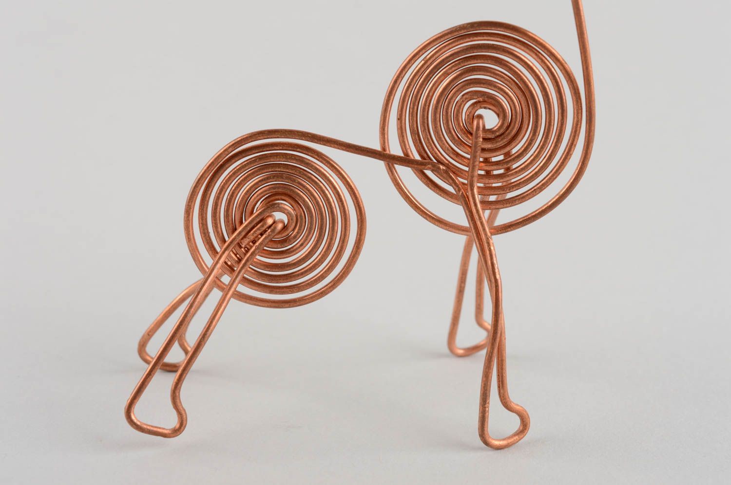Handmade copper statuette wire figurine copper decor stylish interior ideas photo 5