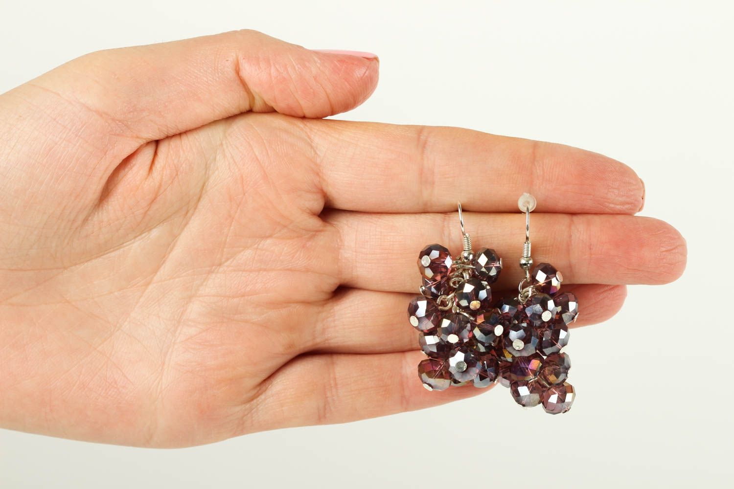 Crystal earrings handmade glass earrings beautiful earrings evening jewelry photo 5