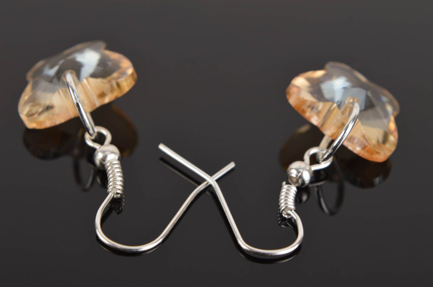 Handmade earrings unusual jewelry designer accessory glass earrings gift ideas photo 2