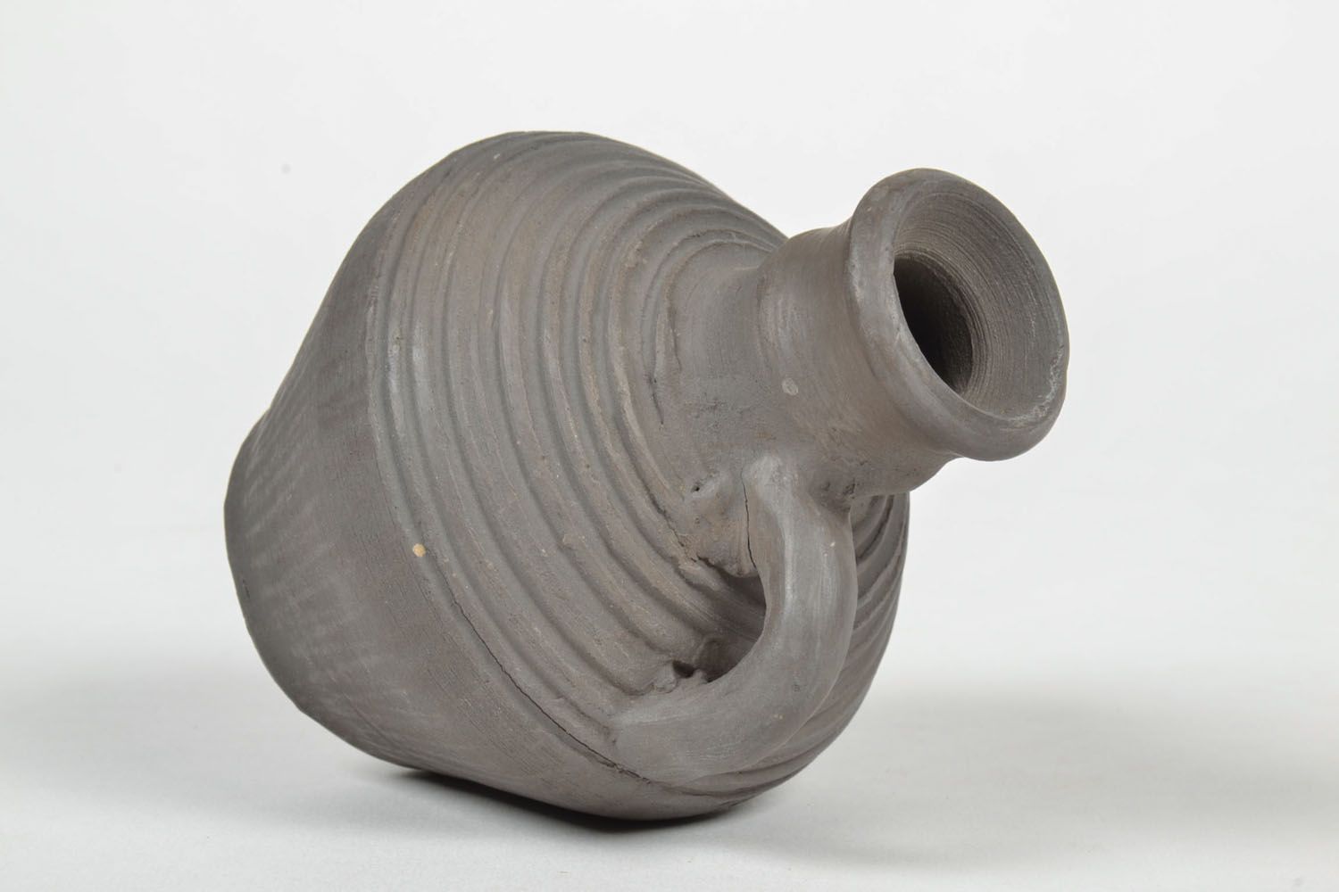 Statuetta vaso in argilla fatta a mano figurina decorativa in ceramica 
 foto 4