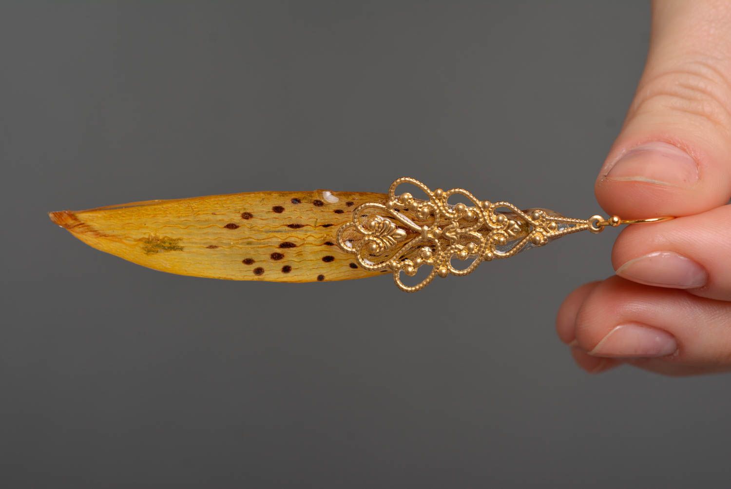 Handmade Designer Schmuck Accessoire für Frauen Modeschmuck Ohrringe Tigerlilie foto 3