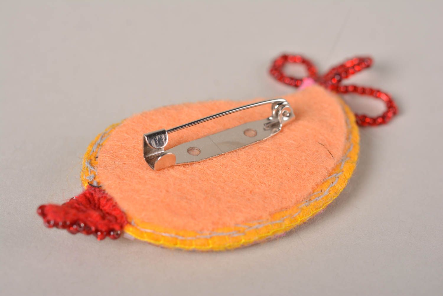 Stylish handmade felt brooch pin textile brooch jewelry handmade accessories photo 4