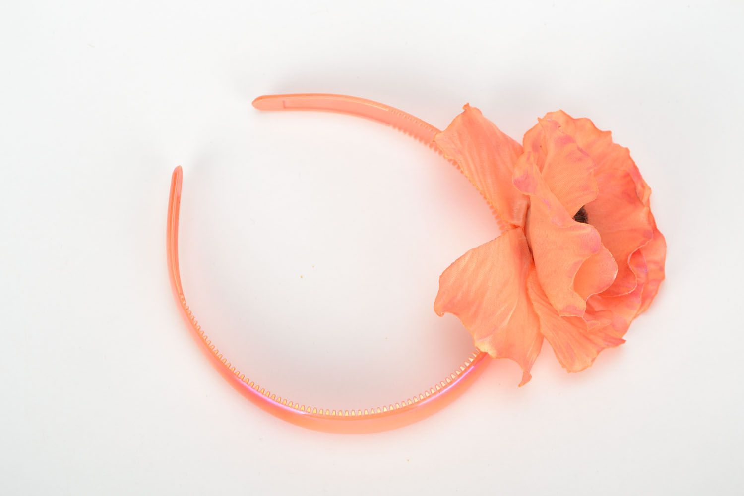 Обруч персикового цвета  фото 3