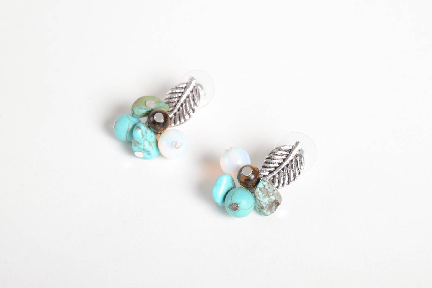 Stylish handmade gemstone earrings dangle beaded earrings gifts for her photo 4
