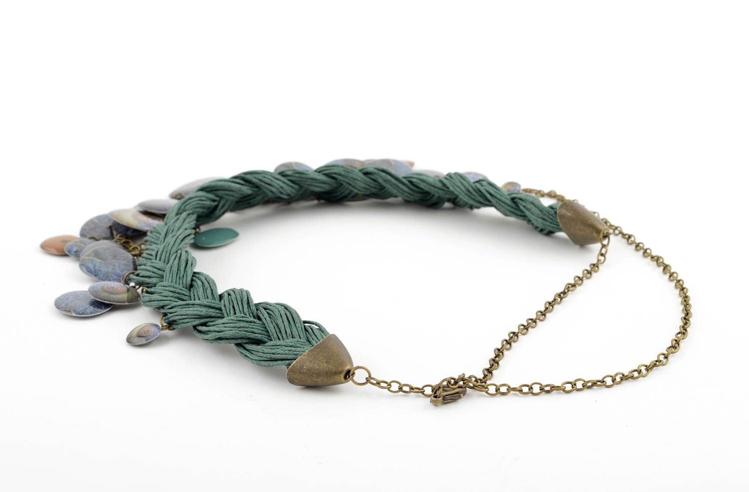 Handmade Designer Schmuck Halskette für Frauen Stoff Halskette originell foto 5