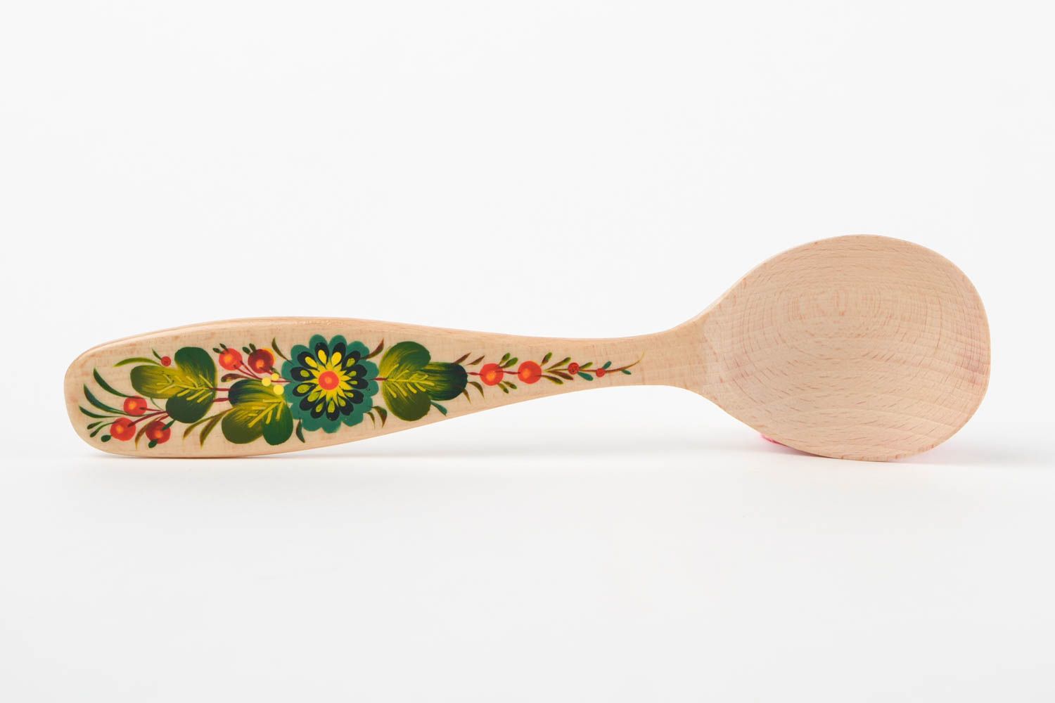 Handmade beautiful kitchen ware unusual wooden spoon painted ethnic spoon photo 2