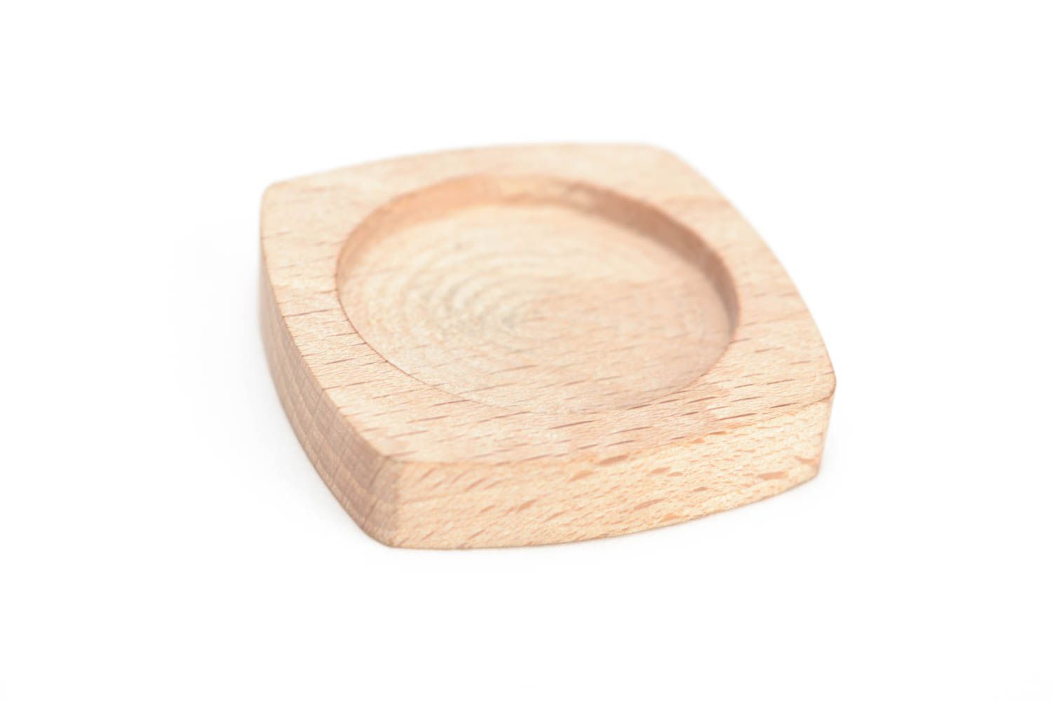 Fornitura para bisutería de madera artesanal cuadrada foto 2