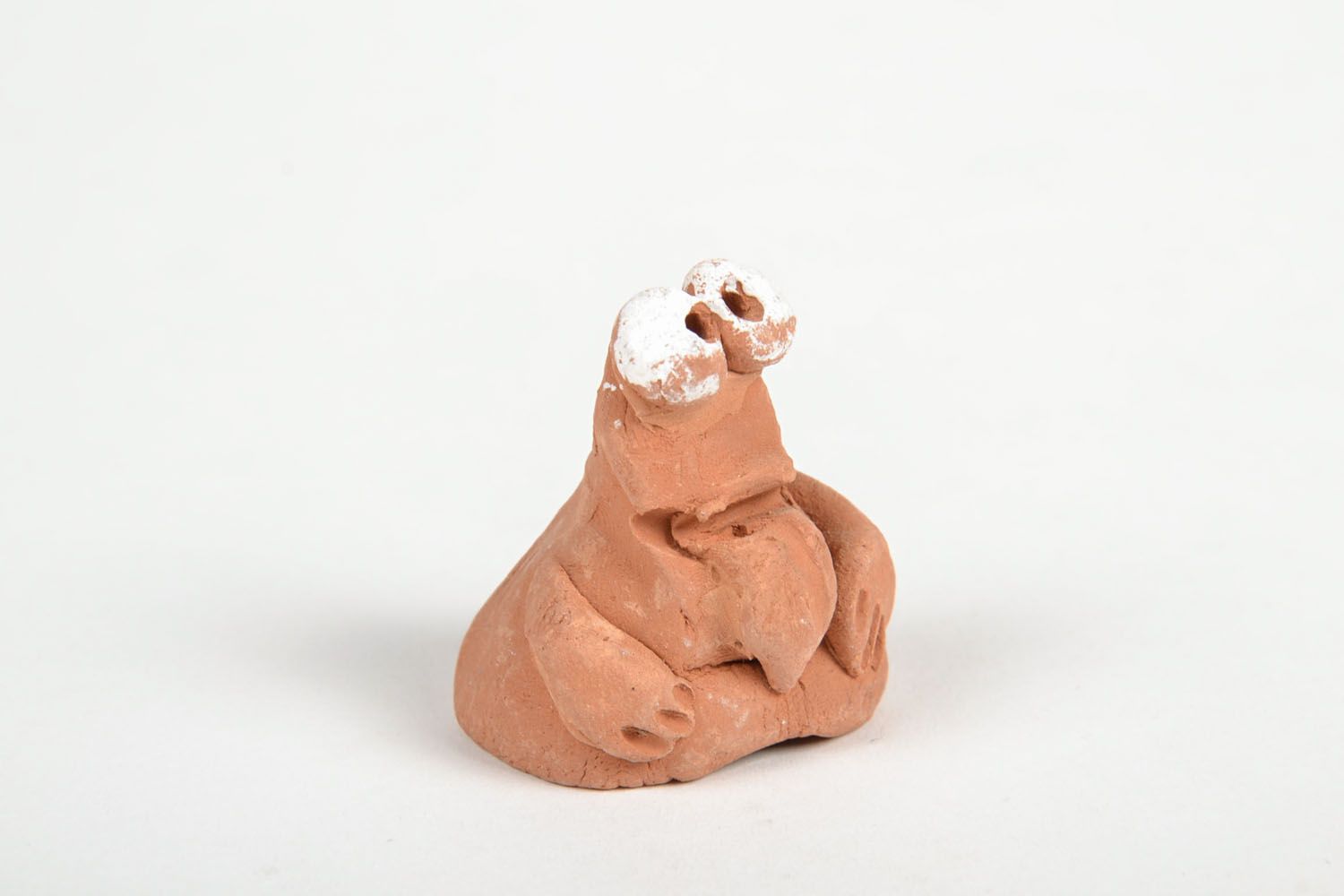 Figurine grenouille d'argile faite main  photo 2