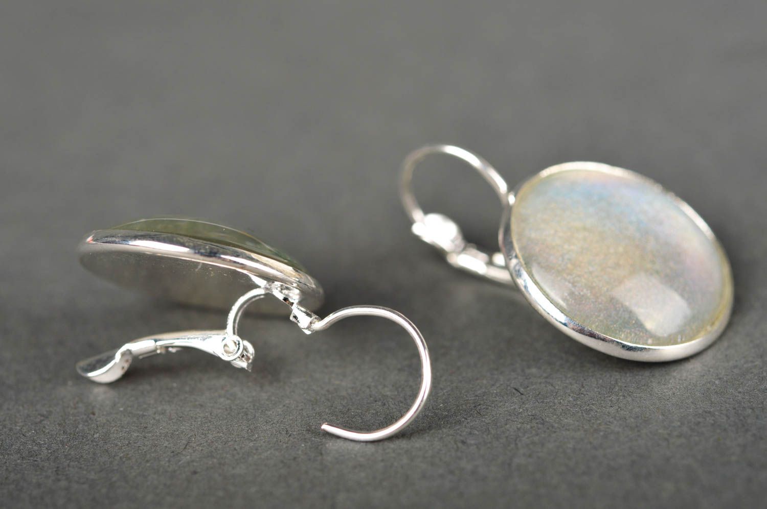 Handmade round earrings metal designer earrings stylish beautiful accessory photo 3