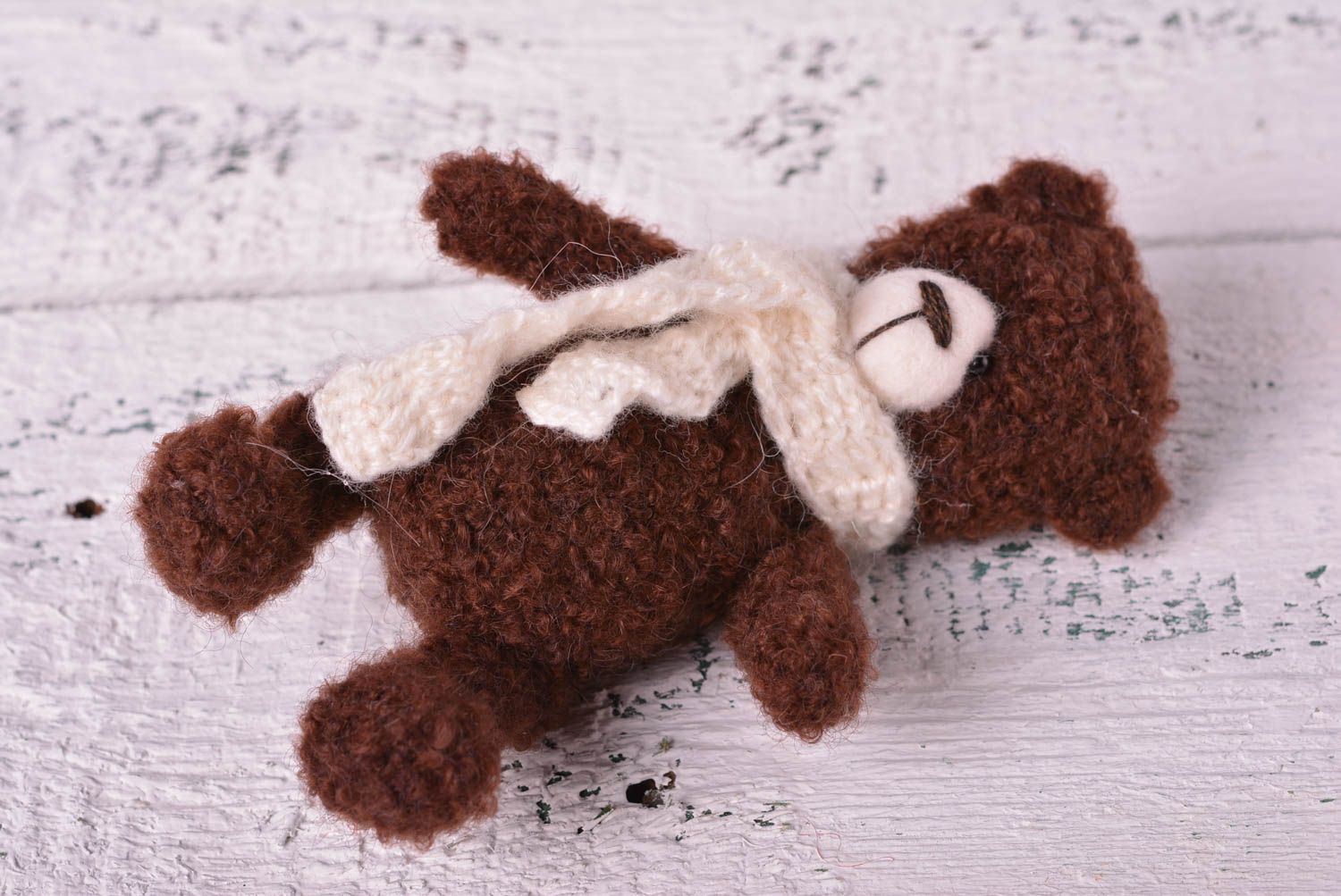 Мягкая игрушка ручной работы детская игрушка в виде медведя текстильная игрушка фото 3