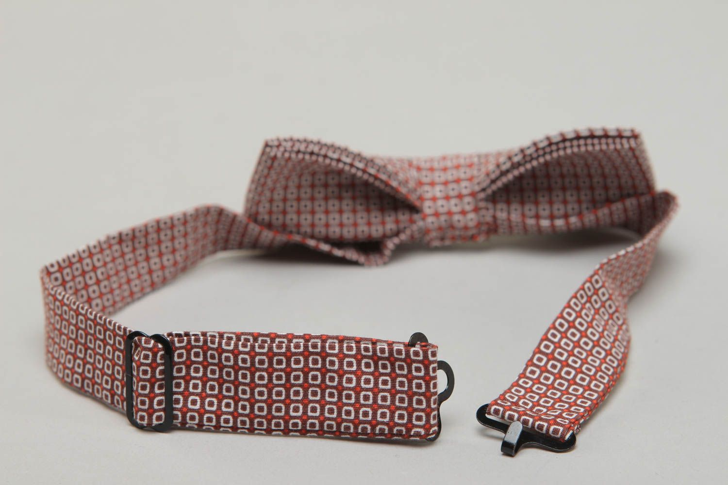 Fabric bow tie with small print photo 3