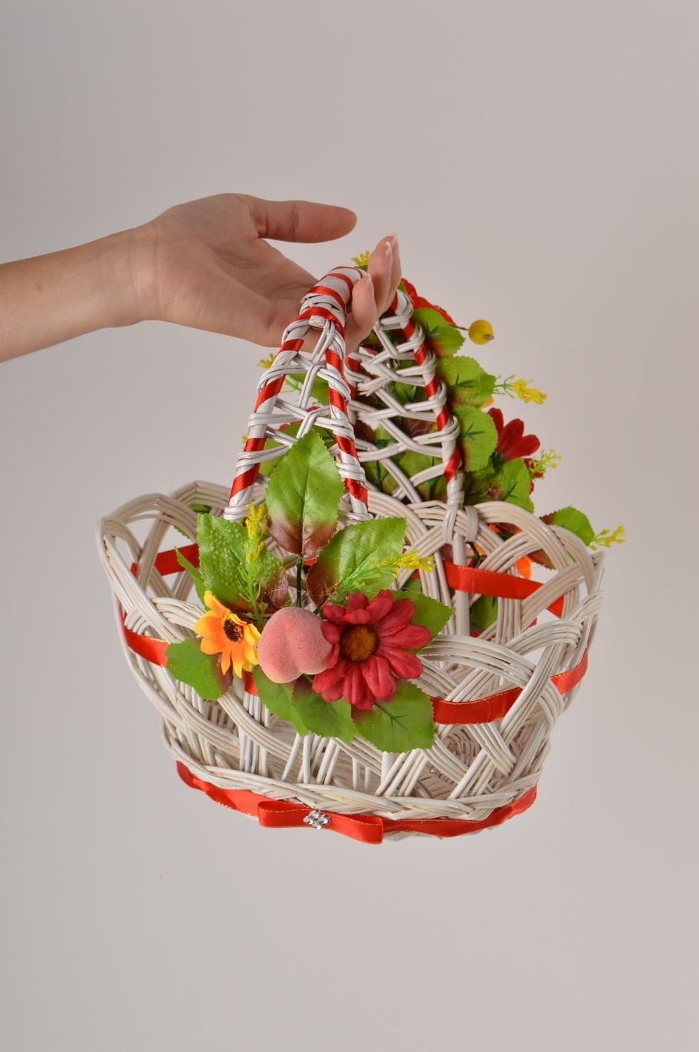Handmade beautiful designer basket stylish decorative element present for women photo 4