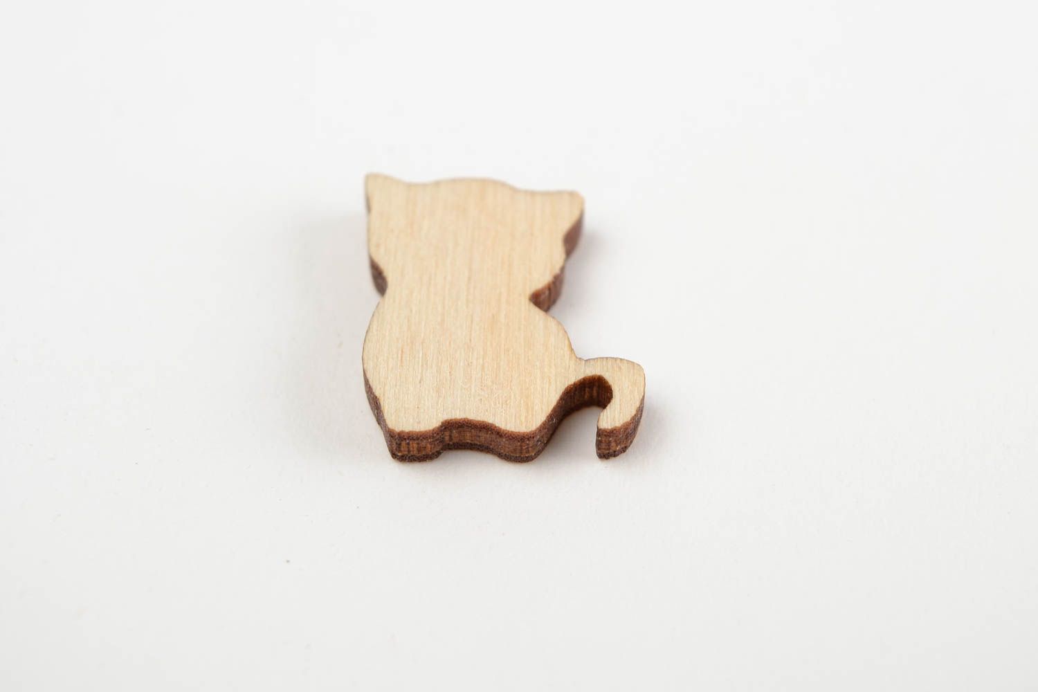 Handmade plywood blank wood craft DIY brooch scrapbooking ideas small gifts photo 5