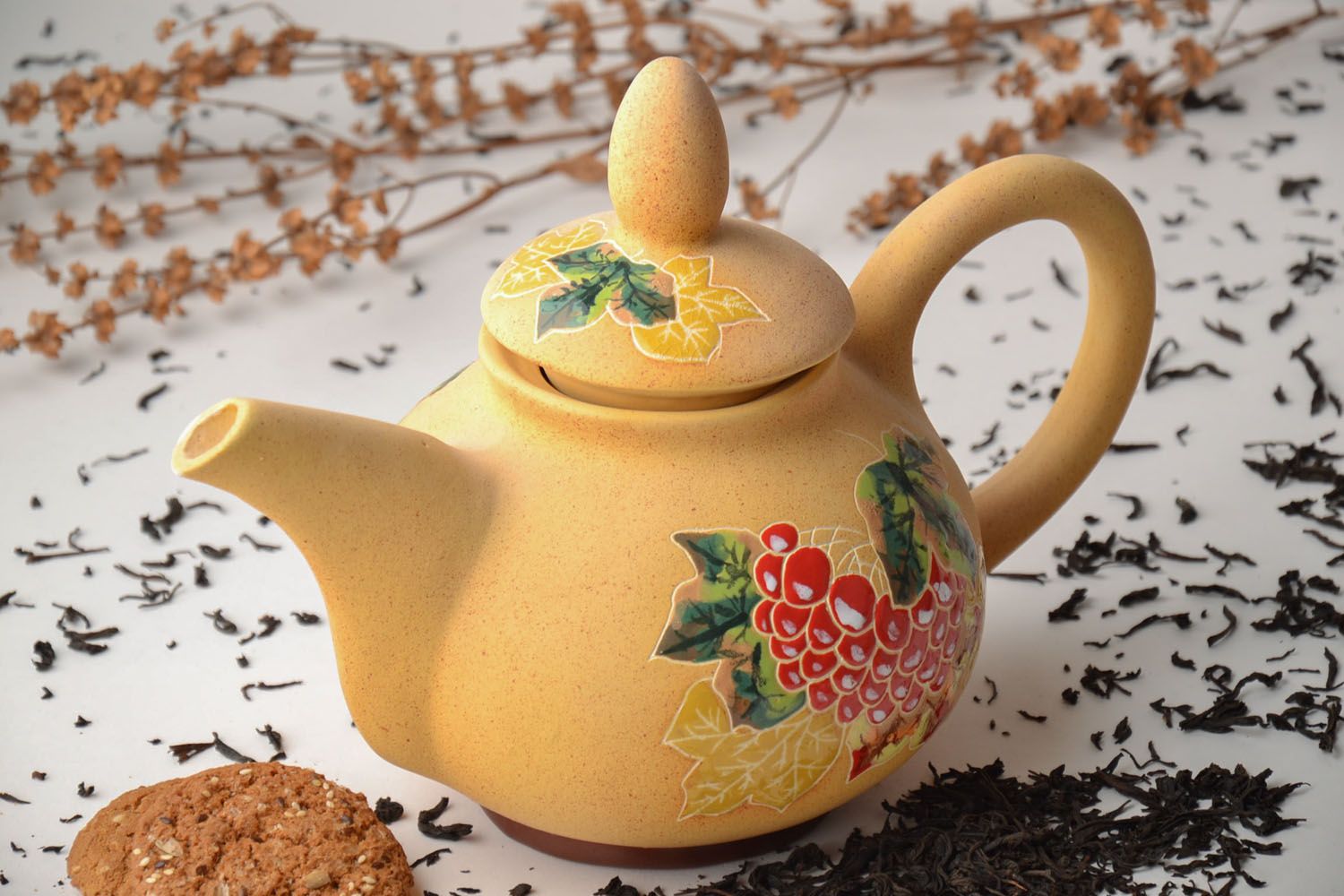 Beautiful teapot with ornaments photo 1