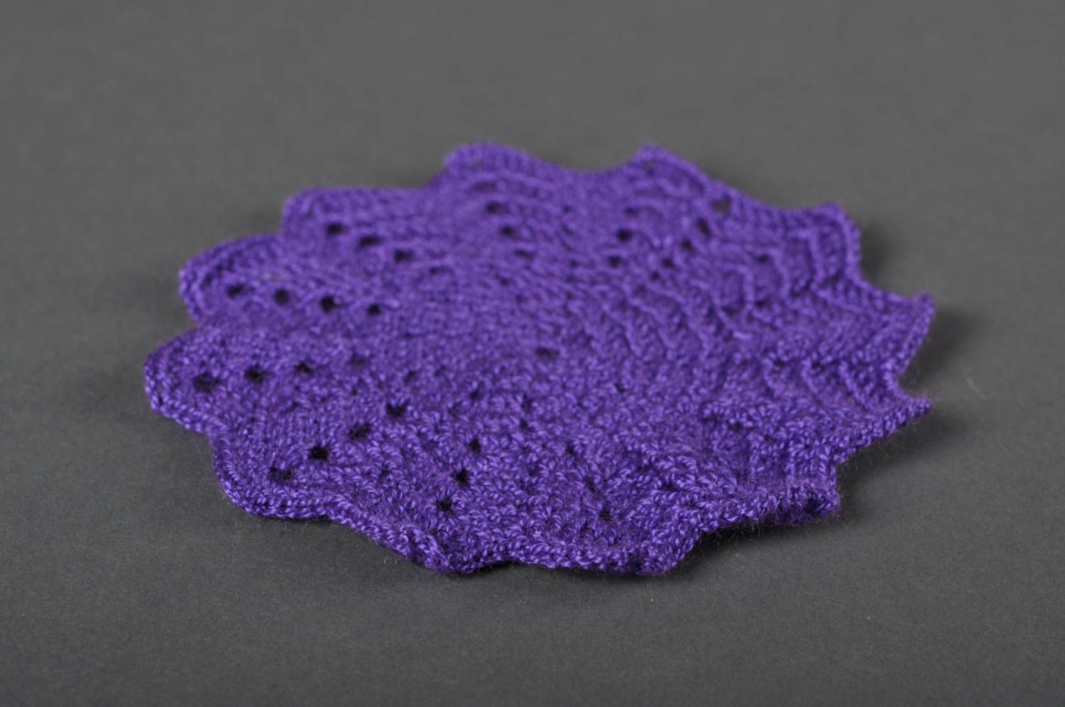 Handmade designer coaster stylish violet napkin beautiful home textile photo 5