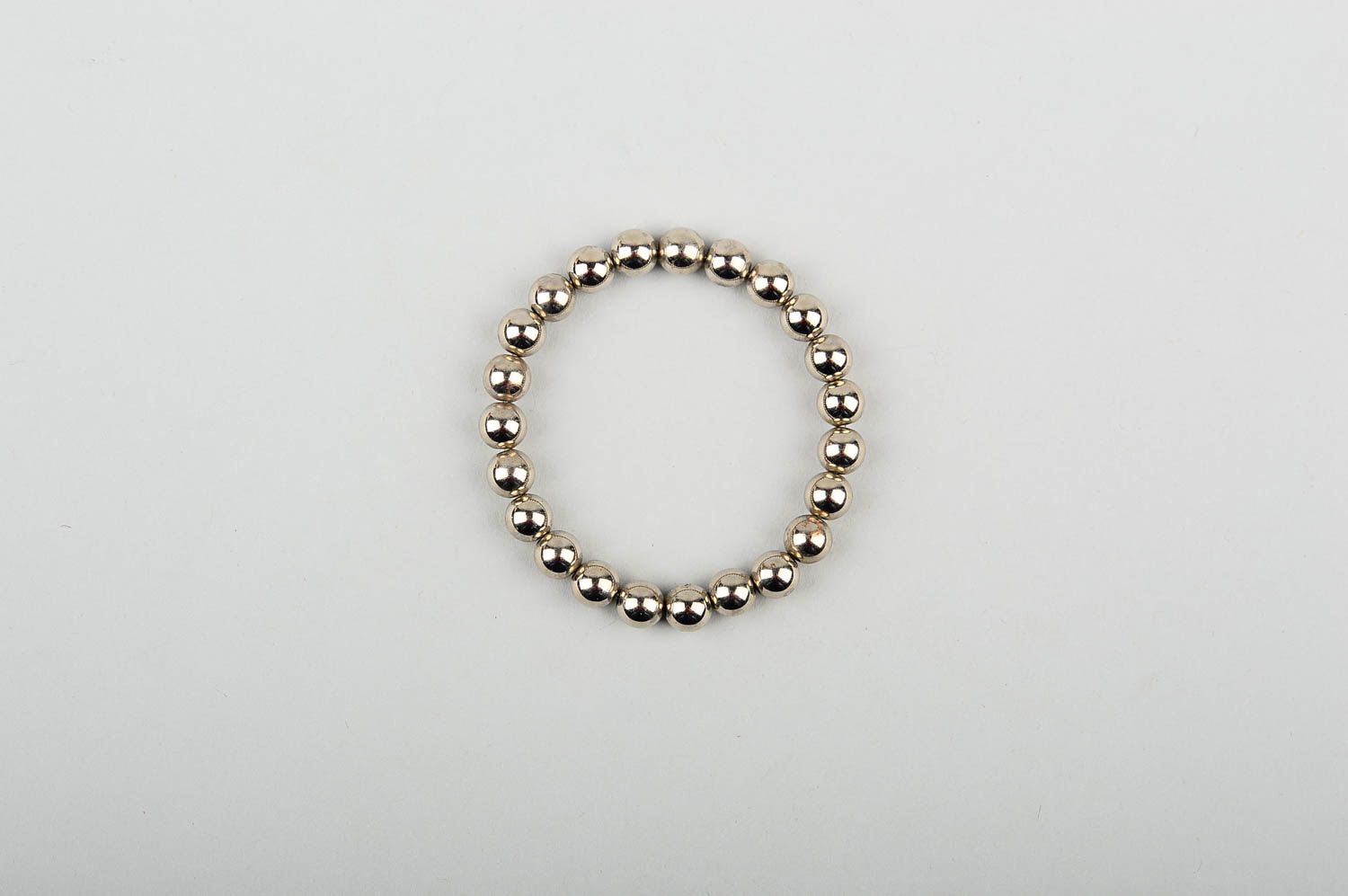 Bracelet perles fantaisie Bijou fait main couleur métallique Cadeau femme photo 1