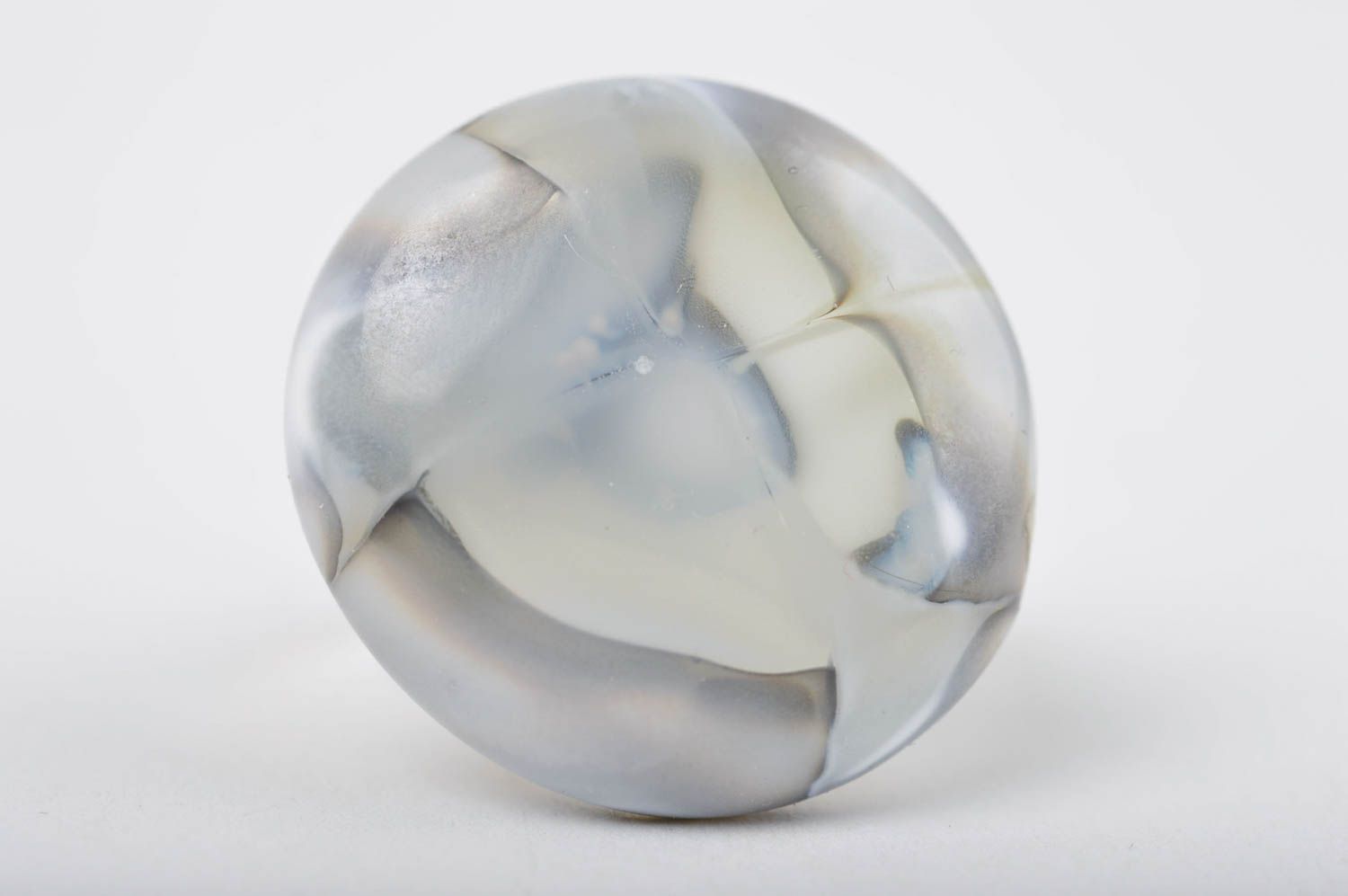 Кольцо ручной работы кольцо из стекла бижутерия из стекла украшение перстень фото 5