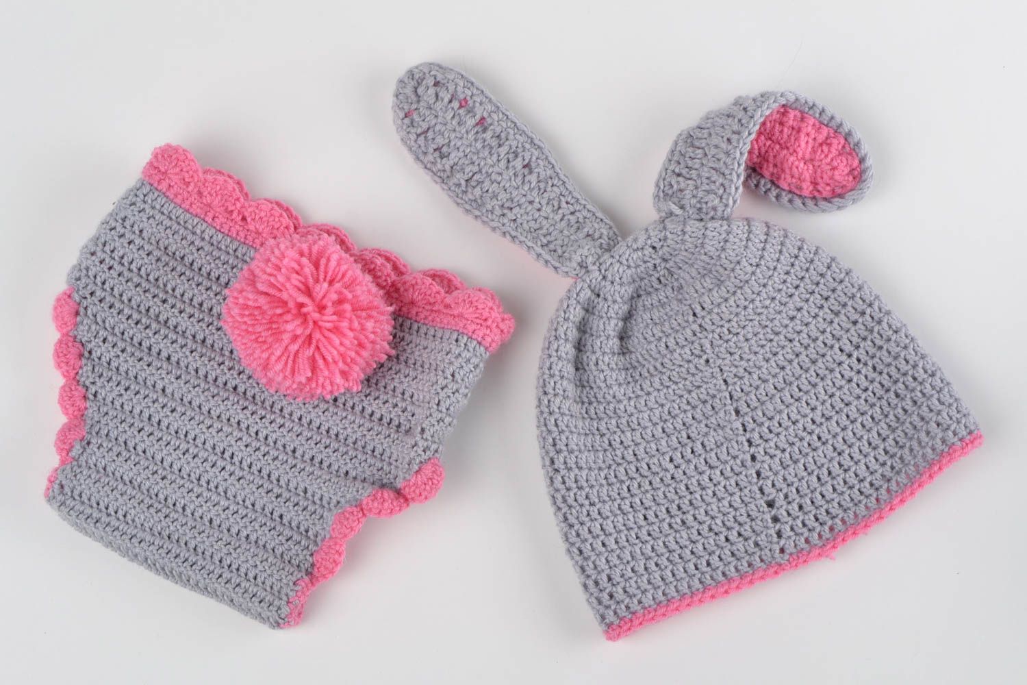 Crocheted children hat crochet panties children baby headwear gift for baby photo 5