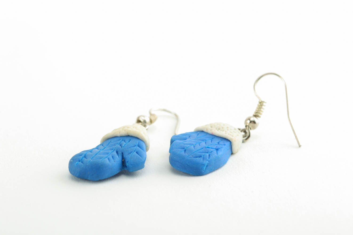 Polymer clay earrings Mittens photo 2